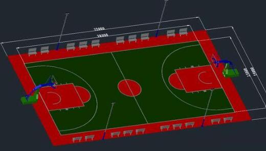 籃球場畫線標(biāo)準(zhǔn)及籃球場標(biāo)準(zhǔn)效果圖！襄陽球場地坪劃線施工廠家整理